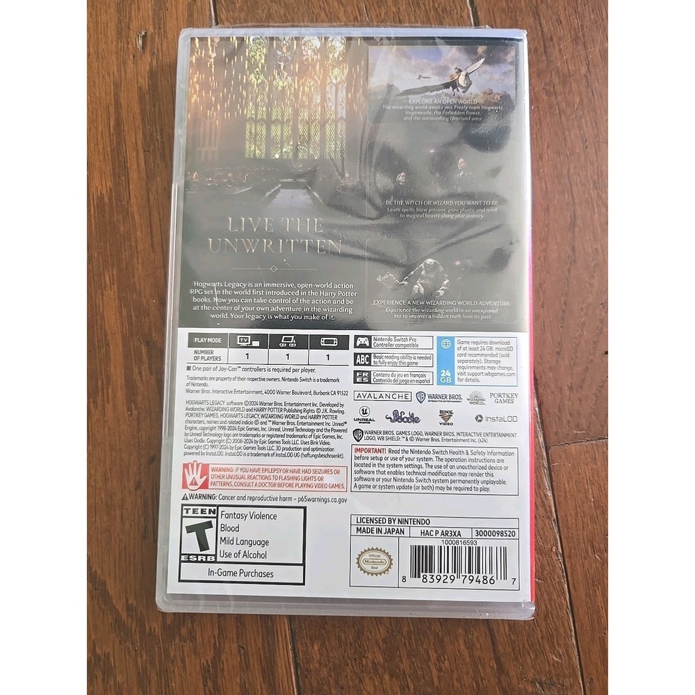 Nintendo Switch Hogwarts Legacy Video Game Harry Potter - Picture 2 of 2